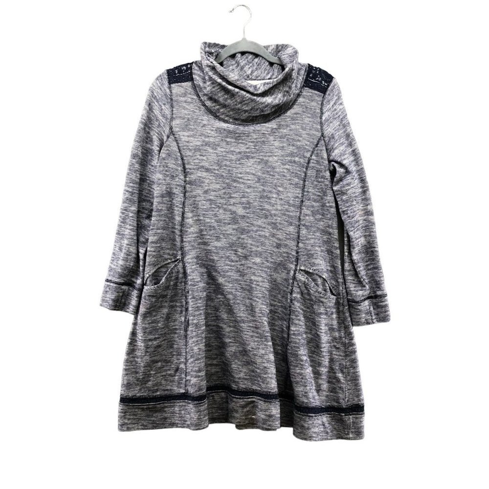 Anthropologie‎ Saturday Sunday Long Sleeve Tunic Top Womens M Gray Turtleneck